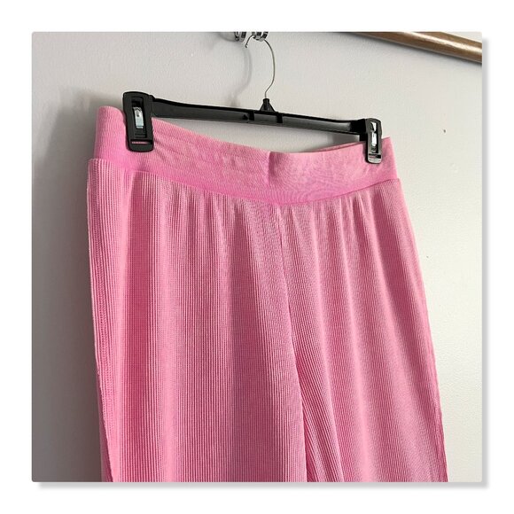 Sunnyside by Sundry Waffle Wide Leg Pants Sz L NWOT - Picture 5 of 11